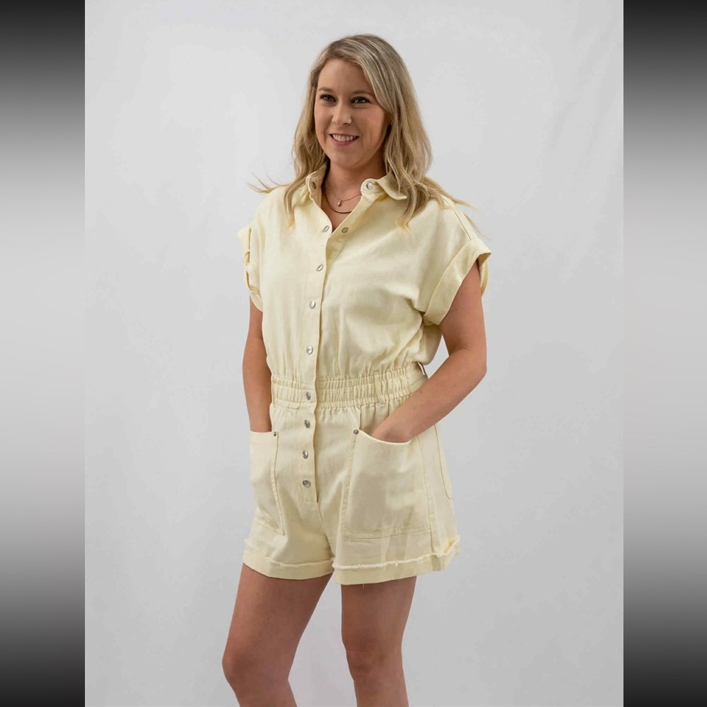 NWT Ladies size large Denim Romper